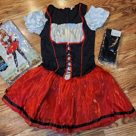 Sexy Red Riding Hood Halloween Costume Adult Size Large 10-12 - Picture 4 of 8